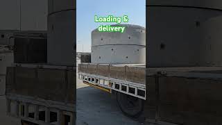 Precast reinforced concrete Soakaway rings loading amp delivery precast artbeton civilengineering [upl. by Anev191]