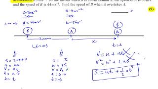 EDEXCEL M1 IAL OCT 2016 Q6 Kinematics SUVAT equations [upl. by Attirb22]