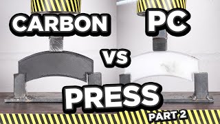 Carbon vs Polycarbonate vs Hydraulic Press  3D Filament  Ultimate Hydraulic Press Channel [upl. by Assiluj]