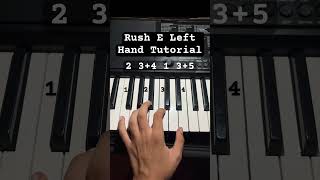 Rush E Left Hand Easy Piano Tutorial pianotutorial shorts [upl. by Brion]