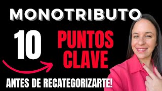 RECATEGORIZACIÓN MONOTRIBUTO 2024 ​💥 👀​​ ¡MIRÁ este video ANTES de MODIFICAR la CATEGORÍA [upl. by Ellenehs]