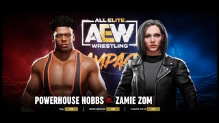 ALL ELITE  Powerhouse Hobbs vs Zamie [upl. by Ahtikal]