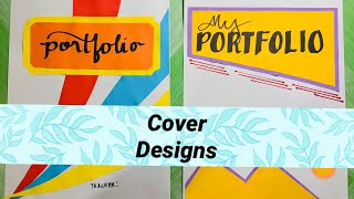 Cover designs for School Portfolio  How to make a cover portfolio for students [upl. by Eiramik238]