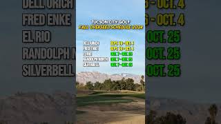 Tucson City Golf Overseed Schedule 2024 [upl. by Ahsemot93]