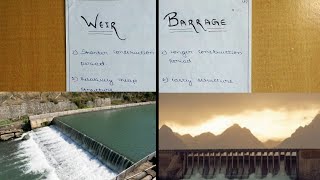 Irrigation Difference between Weir and Barrage In Hindi [upl. by Dinan303]