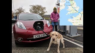 1300 miles in a 24kWh Nissan LEAF in winter from NWales UK to Fontainebleau France [upl. by Ruyam]