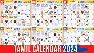 Tamil Calendar 2024  January to December  Holidays Festivals Auspicious Days amp Muhurtham Dates [upl. by Idolem844]