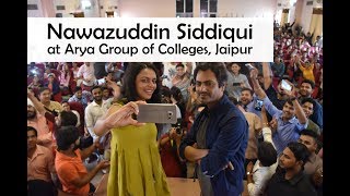 Babumoshai Bandookbaazquot Promotion by Nawazuddin Siddiqui amp Bidita Bag at Arya College [upl. by Nannette]