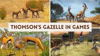 Thomsons Gazelle Comparison In 6 Games [upl. by Yrtnahc]