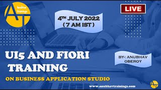 SAP UI5 and Fiori Training  Real time live training  SAP Business Application Studio Training [upl. by Ashbey268]