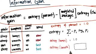 Information Gain Calculation Part 8  Intro to Machine Learning [upl. by Nnyled]