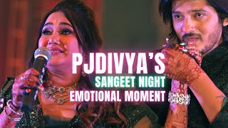 Pjdivya Ki Sangeet Night  With Famous Influencers  Bride Groom Emotional Moment 🥲 [upl. by Hallie639]