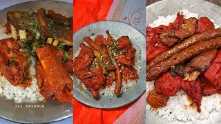 Full Kashmiri wazwan Rista Goshtaba Roganjosh kabab  Kashmir foods Shorts [upl. by Spohr]