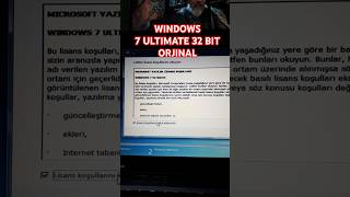 Windows 7 ultimate 32 bit Türkçe orjinal yazılım cd si nasıl yüklenir mustafagezmen windows video [upl. by Attolrahc746]