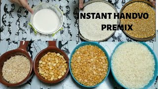 Instant Handvo Premix  Gujarati Handvo no lot Recipe  How to make Handvo Flour at Home [upl. by Lezah382]