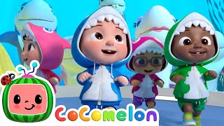 Rainbow Baby Sharks 🌈🦈  CoComelon  Moonbug Kids  Color Time [upl. by Gray884]