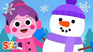 Lets Make A Snowman  Kids Winter Songs  Super Simple Songs [upl. by Dotty353]