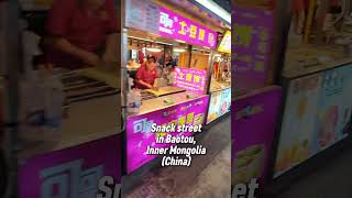 Snack street in Baotou Inner Mongolia China [upl. by Ytsirhk765]