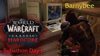 🐝 DAY 1 SUBATHON ｜ Hardcore begins ｜🐝 WoW Hardcore OnlyFangz [upl. by Hcirdeirf]