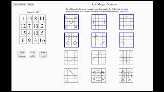 4x4 Magic Square Analysis [upl. by Lucila179]