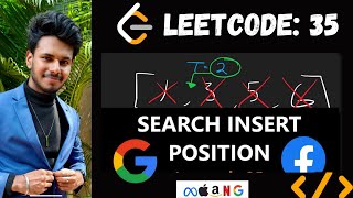 Leetcode 35  Search Insert Position  Java  Approach  Code  Binary Search [upl. by Anirtek]