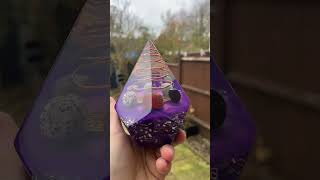 orgone orgonite crystal chakras resin handmade reiki orgonitepyramid tensorrings [upl. by Adlihtam]