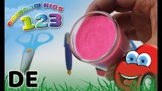 Magischer Sand für Kleinkinder Wir lernen Farben Pink  Deutsch  Rainbow Kids 123 [upl. by Akers]