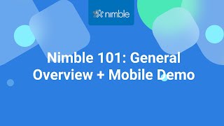 Nimble 101 General  Mobile Overview [upl. by Froh]