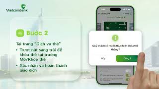 HƯỚNG DẪN KHÓA THẺMỞ KHÓA THẺ TRÊN VCB DIGIBANK [upl. by Enecnarf]