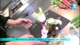 Recette Salade et mousse de Chèvre Lundi 24 juin [upl. by Nolie]