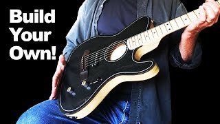 How to Make an Acoustic Electric TeleStyle Guitar Step by Step [upl. by Lemrahc]