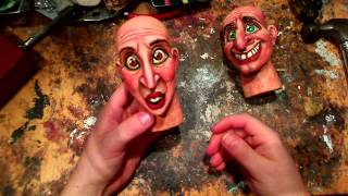 Paper Mache Puppet Heads Strength Test [upl. by Critta]