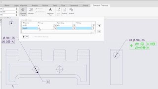 New to Creo 40  Improved Composite Geometric Tolerances GTOLS [upl. by Nnire]