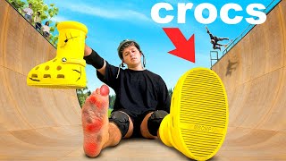 I Tried Extreme Sports in Croc Boots [upl. by Ahsitil]