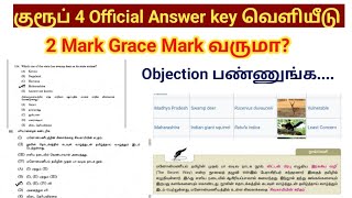 TNPSC Group 4 Answer key 2024  Official tentative key Objection Grace Mark [upl. by Abbot]