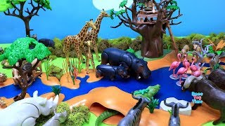 Playmobil Safari Watering Hole Build and Play Set  Fun Animals Toys For Kids [upl. by Wood]