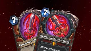 New Legendary Remornia Living Blade has a Super Unique Effect  Hearthstone Castle Nathria [upl. by Ennayoj]