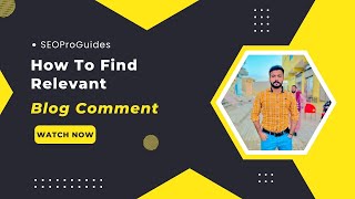 How To Create Blog Comment Backlinks  Relevant Blog Comments  SEO Tutorial [upl. by Mosera]