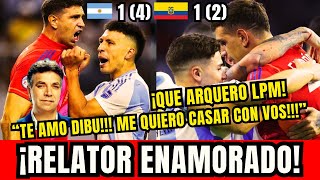 RELATOR ARGENTINO ENLOQUECIDO LLORA CON EL quotDIBUquot MARTINEZ VS ECUADOR  quotTE AMO DIBUUUquot [upl. by Atiragram]