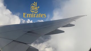 Stormy approach amp landing in Dubai  Emirates B777300ER [upl. by Helyn684]