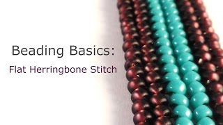 Beading Basics Flat Herringbone Stitch [upl. by Patrizius]