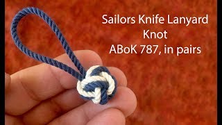 Sailors Knife Lanyard Knot aka SingleStrand Diamond Knot [upl. by Marchall506]