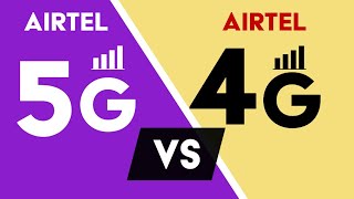 Airtel 5G vs 4G Speed Test [upl. by Yelsna]