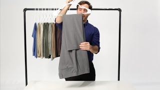 How to Hang Your Dress Pants with the Savile Row Fold  Bonobos [upl. by Ayimat]