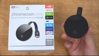 Chromecast Ultra Unboxing and Setup 4K Streaming [upl. by Selmore]