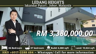 🔥 The Best Deal  Ledang Heights 🔥 Double Storey Bungalow with Swimming pool [upl. by Dlarej]