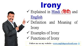 18 Irony  Meaning Functions and Examples  Figures of Speech  Explanation in Hindi [upl. by Idac]