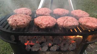 How to Cook Burgers on the Lodge Sportsmans Grill [upl. by Elah]