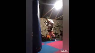 Combo of the day Teep switch kick kickboxing mma martialarts boxing fitness [upl. by Alsi]