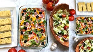 Pasta Pizza Casserole Video Recipe  Bhavnas Kitchen [upl. by Chaddy764]